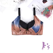 【K’s 凱恩絲】有氧蠶絲迷幻千尋調整型內衣B3701款36/80D藍色&咖啡色