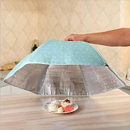 【EZlife】大容量食物衛生保溫罩藍色格子