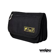 WAIPU 側背防盜多層可當腰包 台灣製造輕量防水多層側背包 6層設計可以分類各幣別 720R黑色