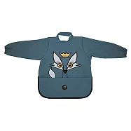 挪威Babylivia 防水口袋長袖圍兜-狐狸暗藍