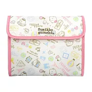 日本MC. San-X角落生物大開口多功能3C收納包子母手帳包MSG-13(18夾層和1內袋)粉紅色