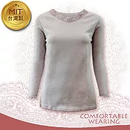 【COMFORTABLE WEARING】MIT-蓄熱保暖衣-蕾絲-粉M粉