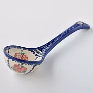 波蘭陶 漫野薔薇系列 圓形大湯勺 波蘭手工製