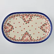 波蘭陶 六月新娘系列 橢圓盤 27.5x17.5cm 波蘭手工製