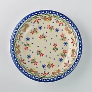 波蘭陶 初春遊樂園系列 圓形深餐盤 22cm 波蘭手工製