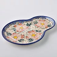 波蘭陶 映雪紅梅系列 葫蘆造型餐盤 波蘭手工製