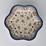 波蘭陶 初春遊樂園系列 花型盤 大 24cm 波蘭手工製