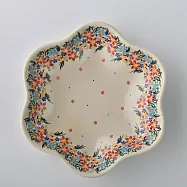 波蘭陶 桃花源系列 花型盤 大 24cm 波蘭手工製