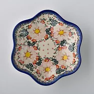 波蘭陶 映雪紅梅系列 花型盤 大 24cm 波蘭手工製