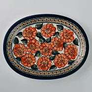 波蘭陶 艷夏扶桑系列 橢圓形餐盤 29cm 波蘭手工製