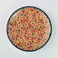 波蘭陶 繁花艷野系列 圓形餐盤 25cm 波蘭手工製