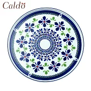【Caldo卡朵生活】天堂花園波蘭陶9吋骨瓷盤 蔚藍