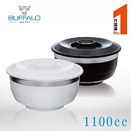 【Buffalo牛頭牌】環保隔熱不銹鋼兩用碗 1100cc皓月白(戶外/露營首選)