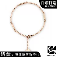 MASSA-G【Simple純粹】磁石能量白鋼腳鍊-玫瑰金