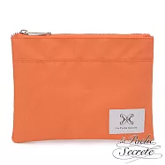La Poche Secrete 率性韓風自在休閒帆布漾彩收納萬用化妝包-粉橘色