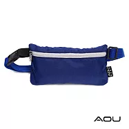 AOU 台灣製 YKK扣具 斜肩包 防盜貼身腰包 旅行腰包 旅遊腰包 運動腰包 隱形腰包 防竊 防搶03-021深藍色