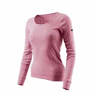 Route8八號公路 女 WARM U領抗菌保暖衣XS粉紅麻花