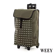 WEEY 台灣製造耐重購物車 菜籃車 手推車時尚購物車買菜車 可拆洗 29-031D4軍綠白點