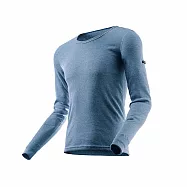 Route8八號公路 男 WARM 圓領抗菌保暖衣XL麻藍