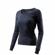 Route8八號公路 女 WARM U領抗菌保暖衣S黑