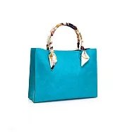 安垛 Bao - 皮革紋土耳其藍 (大)