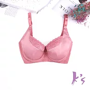 【K’s 凱恩絲】有氧蠶絲光緞初戀玫瑰包覆內衣B69款34/75D粉桔色