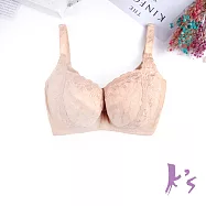 【K’s 凱恩絲】有氧蠶絲愛戀玫瑰刺繡調整型膚色內衣B6304款32/70E膚色