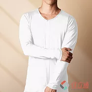 3M-佳立適-升溫蓄熱保暖衣-無染系列(奈納鍺) 開襟式 XL 白