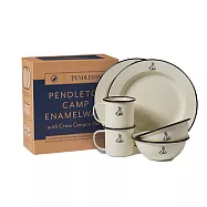 【Pendleton】X 【Crow Canyon】聯名琺瑯餐具組：印地安帳系列