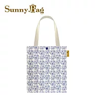 Sunny Bag-學院風側背袋-青花番蓮紋