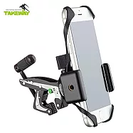 台灣製TAKEWAY極限運動夾鉗式腳架R1 mini(含彈力束帶版手機座T-PH04)萬用夾卡鉗腳架迷你小腳架