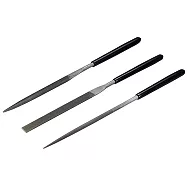 日本TAMIYA田宮模型用精密挫刀3件組ITEM 74046*800(平頭/尖頭/圓銼刀)精密銼刀-日本平行輸入