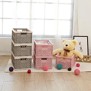 H&R安室家 大容量折疊收納箱3入組 BNF73灰色