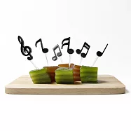 QUALY 音符果叉(6入)(黑)