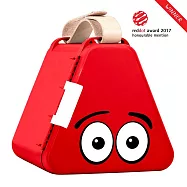 【丹麥Teebee Toybox】手提皮革攜帶式玩具箱(附贈160片積木) 德國紅點大獎-粉紅色