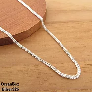 18吋45cm。立體亮眼蕭邦蛇紋S990純銀項鍊《純銀單鍊子》