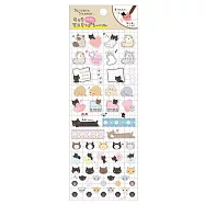 San-X 小襪貓快樂生活系列手帳本專用momo貼紙。咖