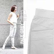 台灣製抗UV瞬乾涼感修身褲L灰色