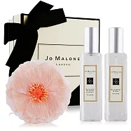 Jo Malone 春日香水禮盒組(杏桃花X黑莓子)+限量罌粟花花飾[含禮盒緞帶]-公司貨