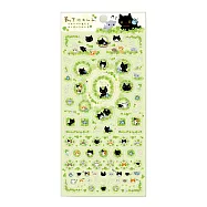 San-X 小襪貓貓朋友幸運草系列貼紙。花園迷藏