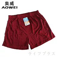 嚴選涼感男用平口褲-P8915/奧威涼感平口褲-7683-4件組 XL 彩色