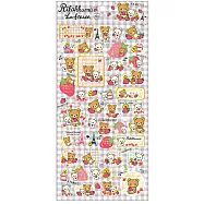 San-X 拉拉熊巴黎草苺系列貼紙。格子