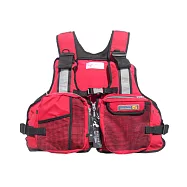 【LOTUS】釣魚救生衣 釣魚背心 A款 海釣 磯釣 獨木舟 水上運動紅色