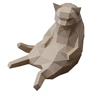 【SPICE】問創 Ask Creaative DIY手作3D紙模型-大叔坐胖貓