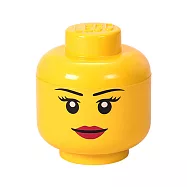 丹麥LEGO 放大版樂高人頭收納盒 (大微笑女孩)