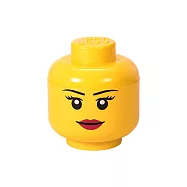 丹麥LEGO 放大版樂高人頭收納盒 (小微笑女孩)