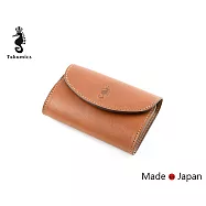 《 Takumics 》Tu Ed Io 卡(名)片夾 經典棕色 義大利植鞣革棕色