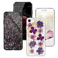 CITYBOSS for iPhone 8 /iPhone 7 /iPhone 6 4.7吋 繽紛星夜全包軟邊防滑手機保護殼 -金色飛燕/碎紅金色飛燕