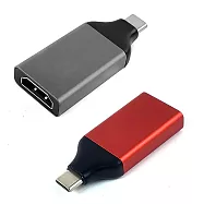 升級版!! 4K 60HZ 高畫質視訊轉接頭 TYPE C TO HDMI 轉換器 即插即用 高清轉接頭 適用手機 筆電 Switch 高質感鋁合金接頭 小巧好攜帶灰色