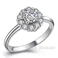 【WINGS】一克拉八心八箭戒指《璀璨盛宴》|閃耀擬真鑽 環繞設計款 5號